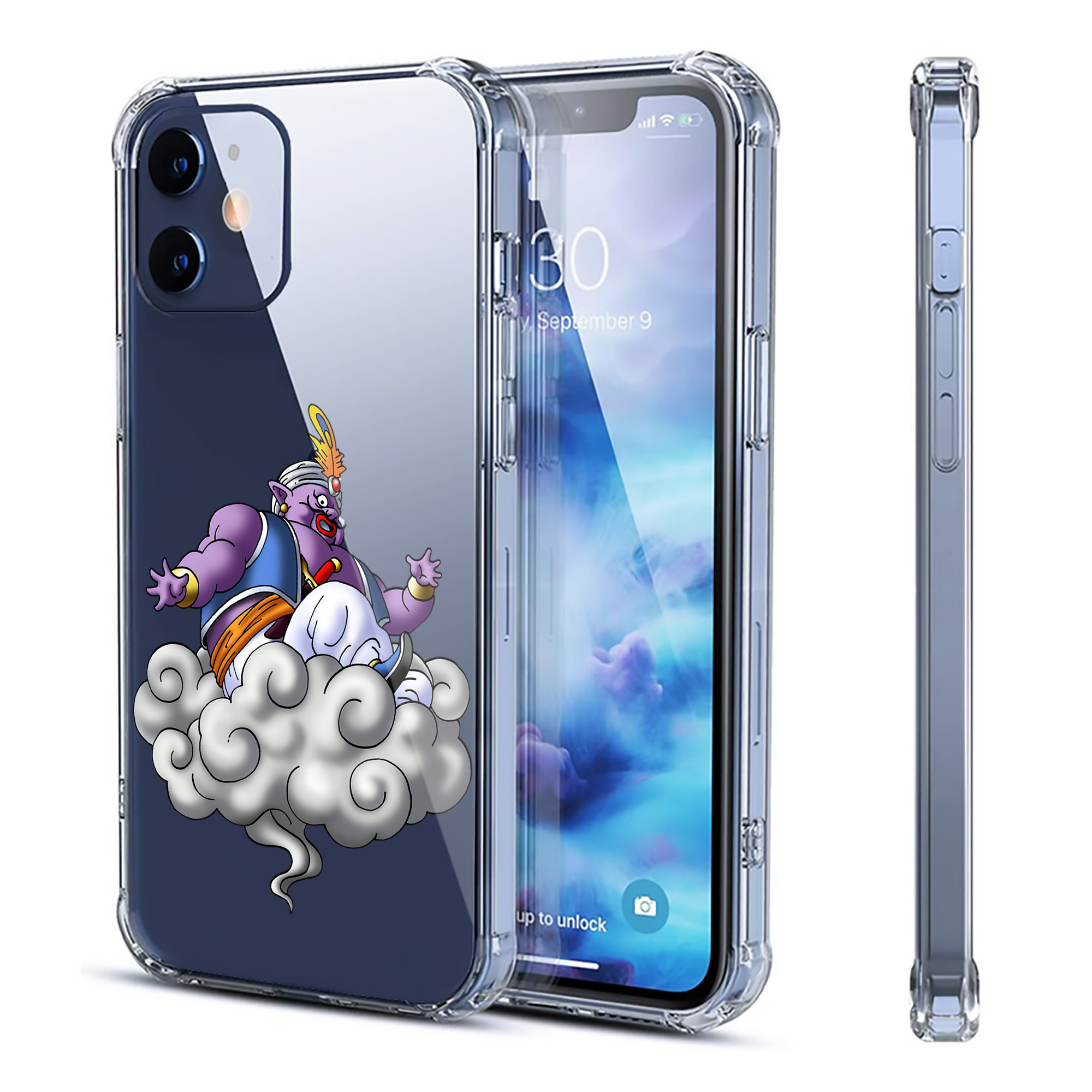 （画像用） ドラゴンクエスト Doragon Kuesuto Dragon Quest 【iPhone 12シリーズ対応】透明スマホケース（クリアソフトケース）